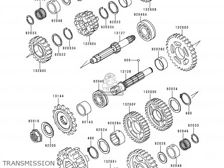 TRANSMISSION - ZX600E4 ZZR600 1996 EUROPE UK FR NL FG SP