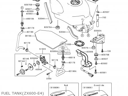 FUEL TANK(ZX600-E4) - ZX600E4 ZZR600 1996 EUROPE UK FR NL FG SP