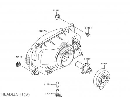 HEADLIGHT(S) - ZX600E4 ZZR600 1996 EUROPE UK FR NL FG SP