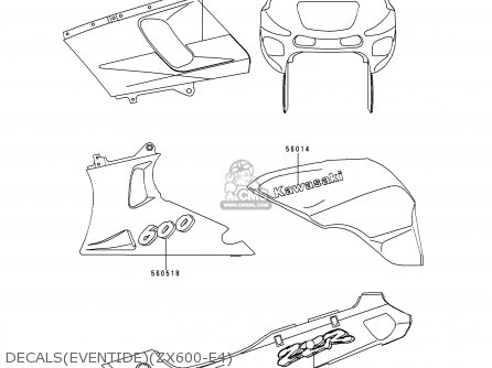 DECALS(EVENTIDE)(ZX600-E4) - ZX600E4 ZZR600 1996 EUROPE UK FR NL FG SP
