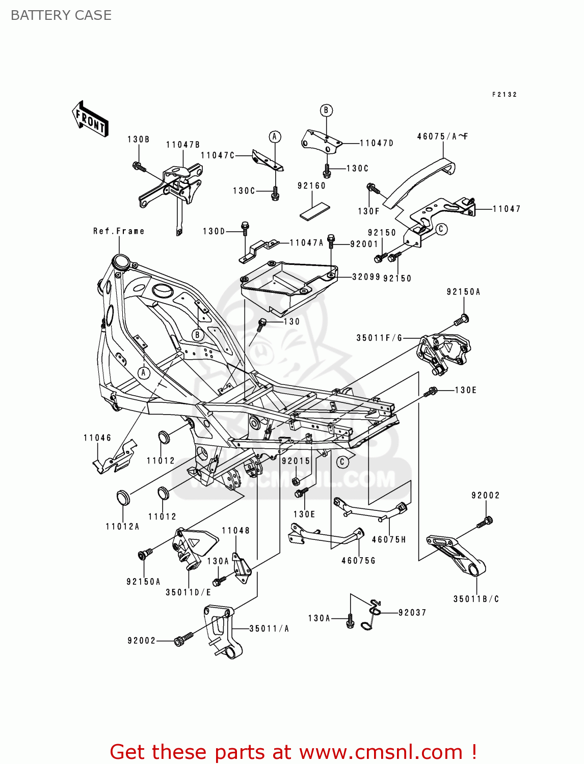 BATTERY CASE ZX600E5 NINJA ZX6 1997 USA CALIFORNIA CANADA