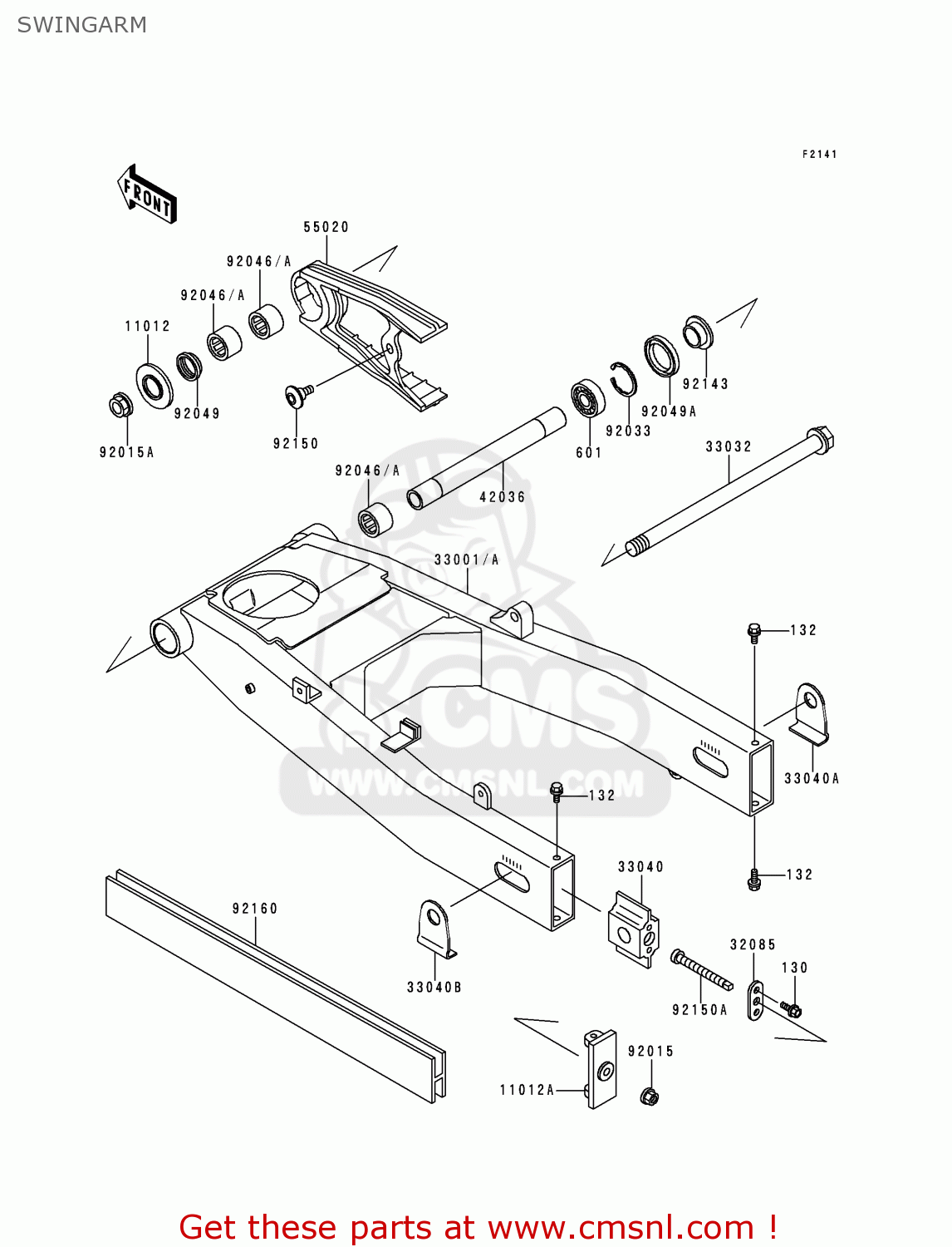 SWINGARM ZX600E5 NINJA ZX6 1997 USA CALIFORNIA CANADA