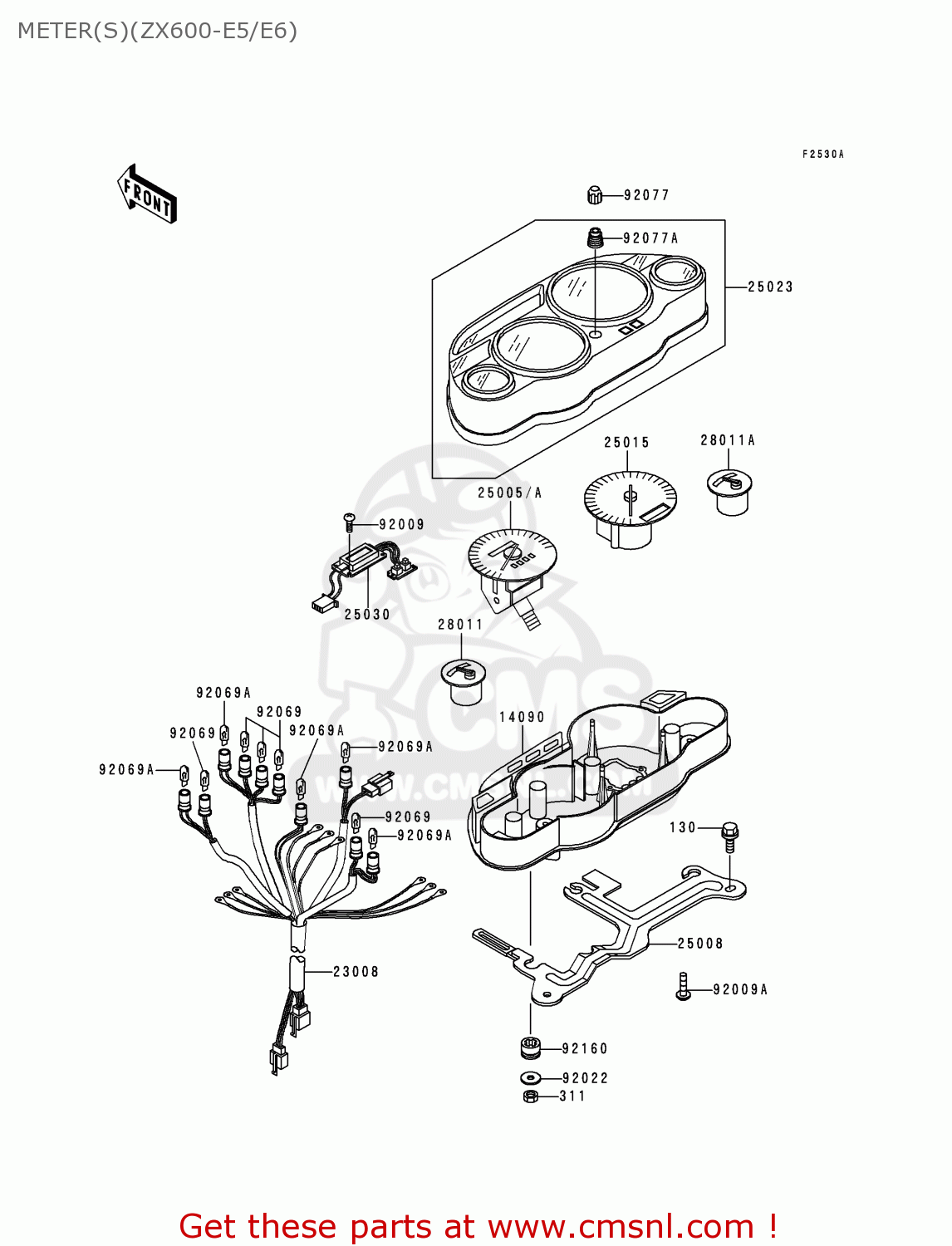 METER(S)(ZX600-E5/E6) ZX600E5 NINJA ZX6 1997 USA CALIFORNIA CANADA