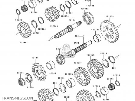 TRANSMISSION - ZX600E5 NINJA ZX6 1997 USA CALIFORNIA CANADA