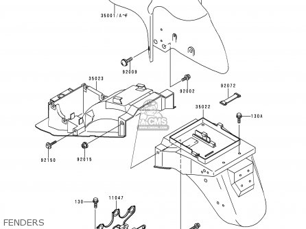 FENDERS - ZX600E5 NINJA ZX6 1997 USA CALIFORNIA CANADA