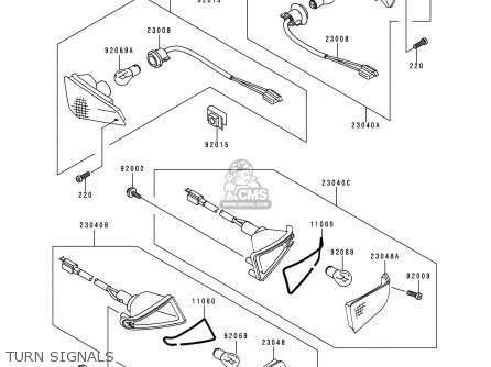 TURN SIGNALS - ZX600E5 NINJA ZX6 1997 USA CALIFORNIA CANADA