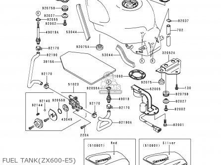 FUEL TANK(ZX600-E5) - ZX600E5 ZZR600 1997 EUROPE UK FR NL FG GR IT NR ST