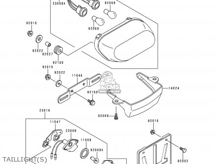 TAILLIGHT(S) - ZX600E5 ZZR600 1997 EUROPE UK FR NL FG GR IT NR ST