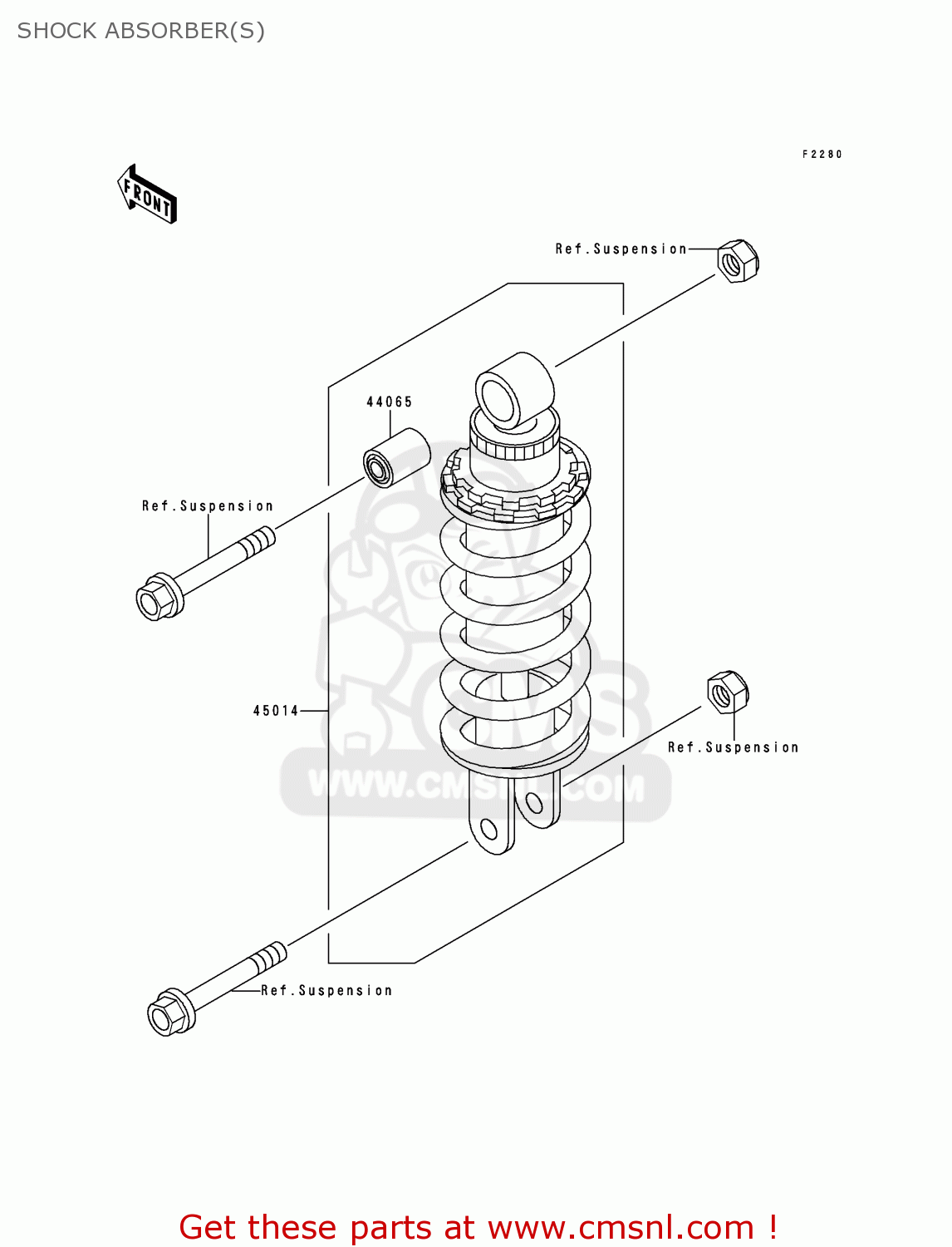 SHOCK ABSORBER(S) ZX600E6 NINJA ZX6 1998 USA CALIFORNIA CANADA