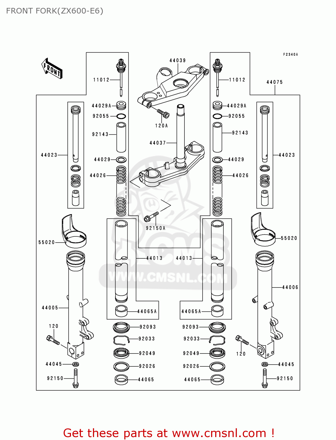 FRONT FORK(ZX600-E6) ZX600E6 NINJA ZX6 1998 USA CALIFORNIA CANADA