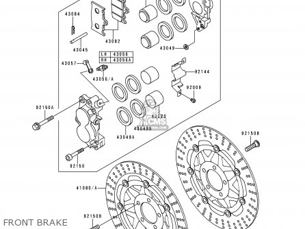 FRONT BRAKE - ZX600E6 NINJA ZX6 1998 USA CALIFORNIA CANADA