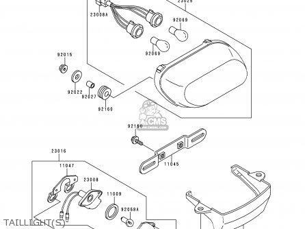 TAILLIGHT(S) - ZX600E6 NINJA ZX6 1998 USA CALIFORNIA CANADA