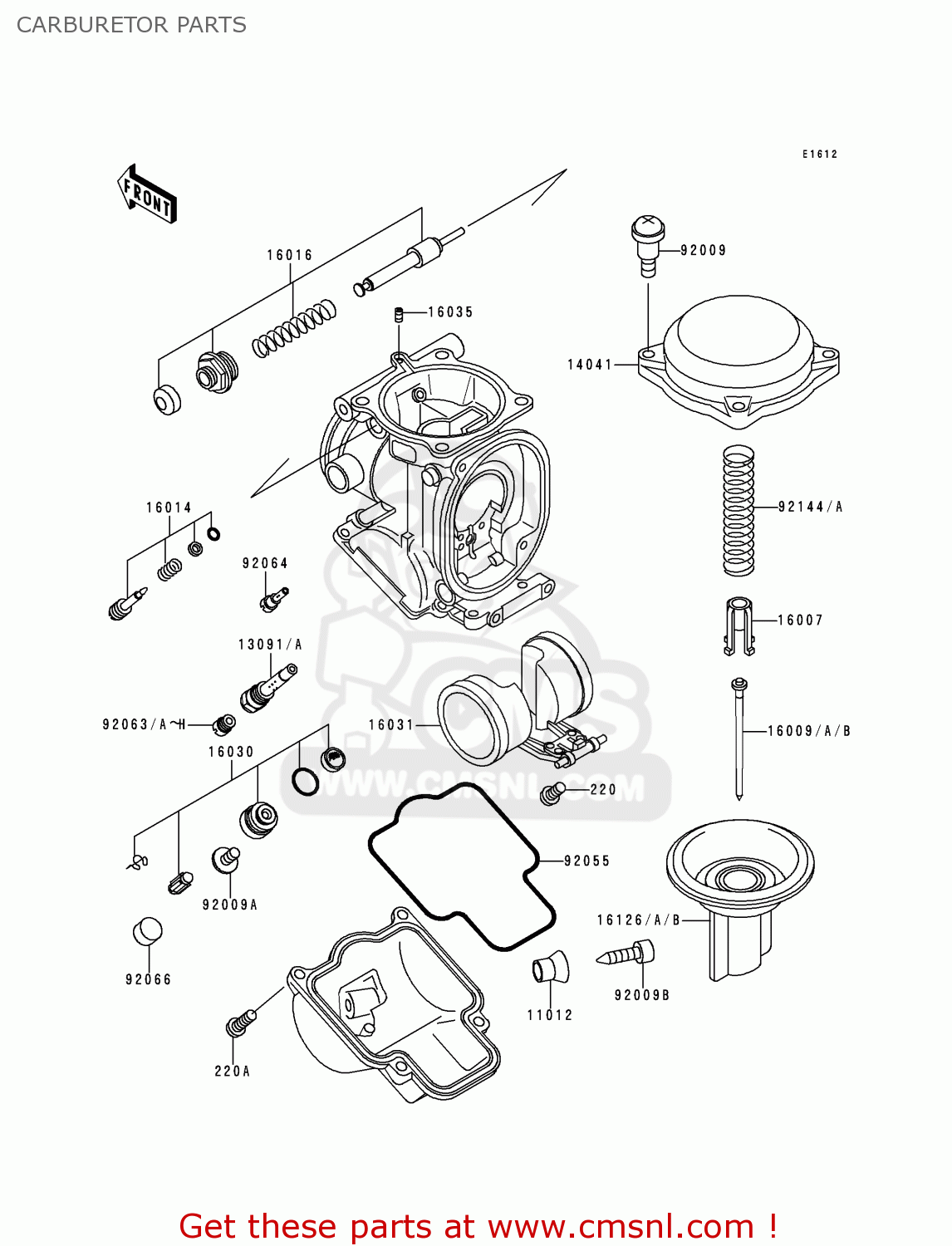 CARBURETOR PARTS ZX600E6 ZZR600 1998 EUROPE UK FR NL FG GR IT NR ST