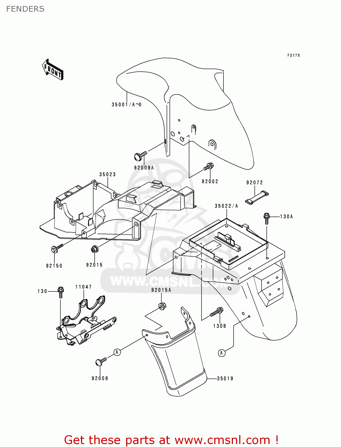 FENDERS ZX600E6 ZZR600 1998 EUROPE UK FR NL FG GR IT NR ST
