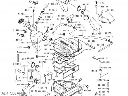 AIR CLEANER - ZX600E6 ZZR600 1998 EUROPE UK FR NL FG GR IT NR ST
