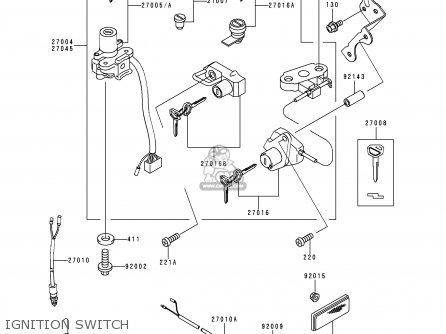 IGNITION SWITCH - ZX600E6 ZZR600 1998 EUROPE UK FR NL FG GR IT NR ST
