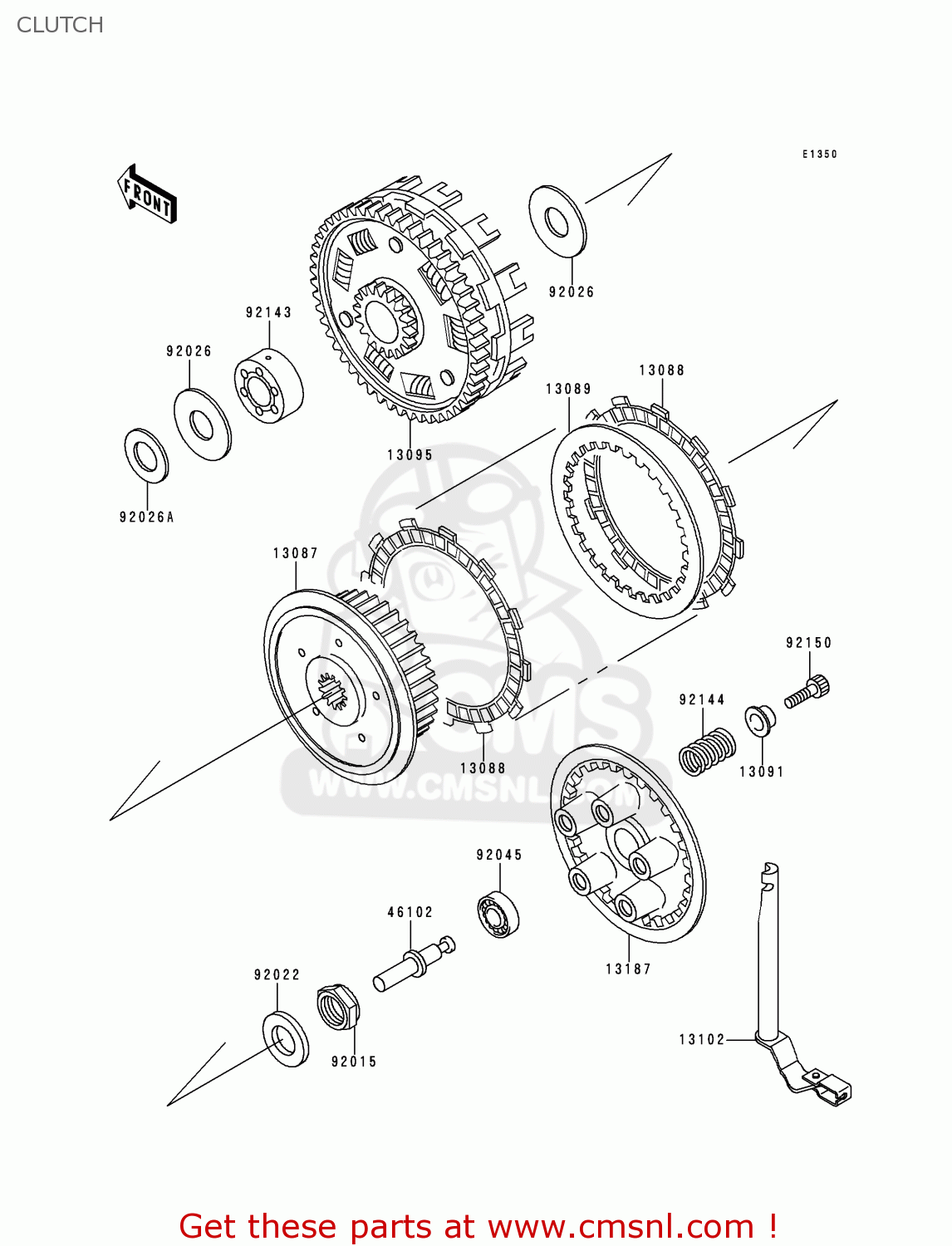 CLUTCH ZX600E7 NINJA ZX6R 1999 USA CALIFORNIA CANADA