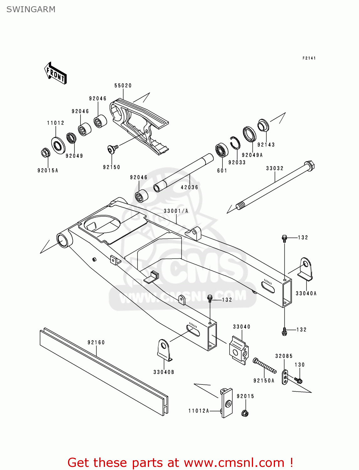 SWINGARM ZX600E7 NINJA ZX6R 1999 USA CALIFORNIA CANADA