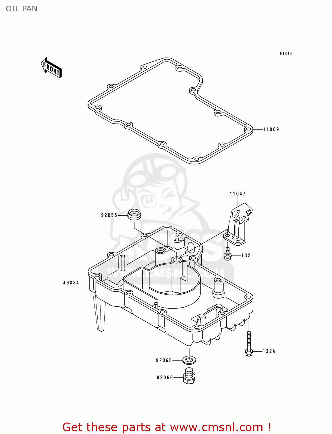 OIL PAN ZX600E7 ZZR600 1999 EUROPE UK FR NL FG GR IT NR SD