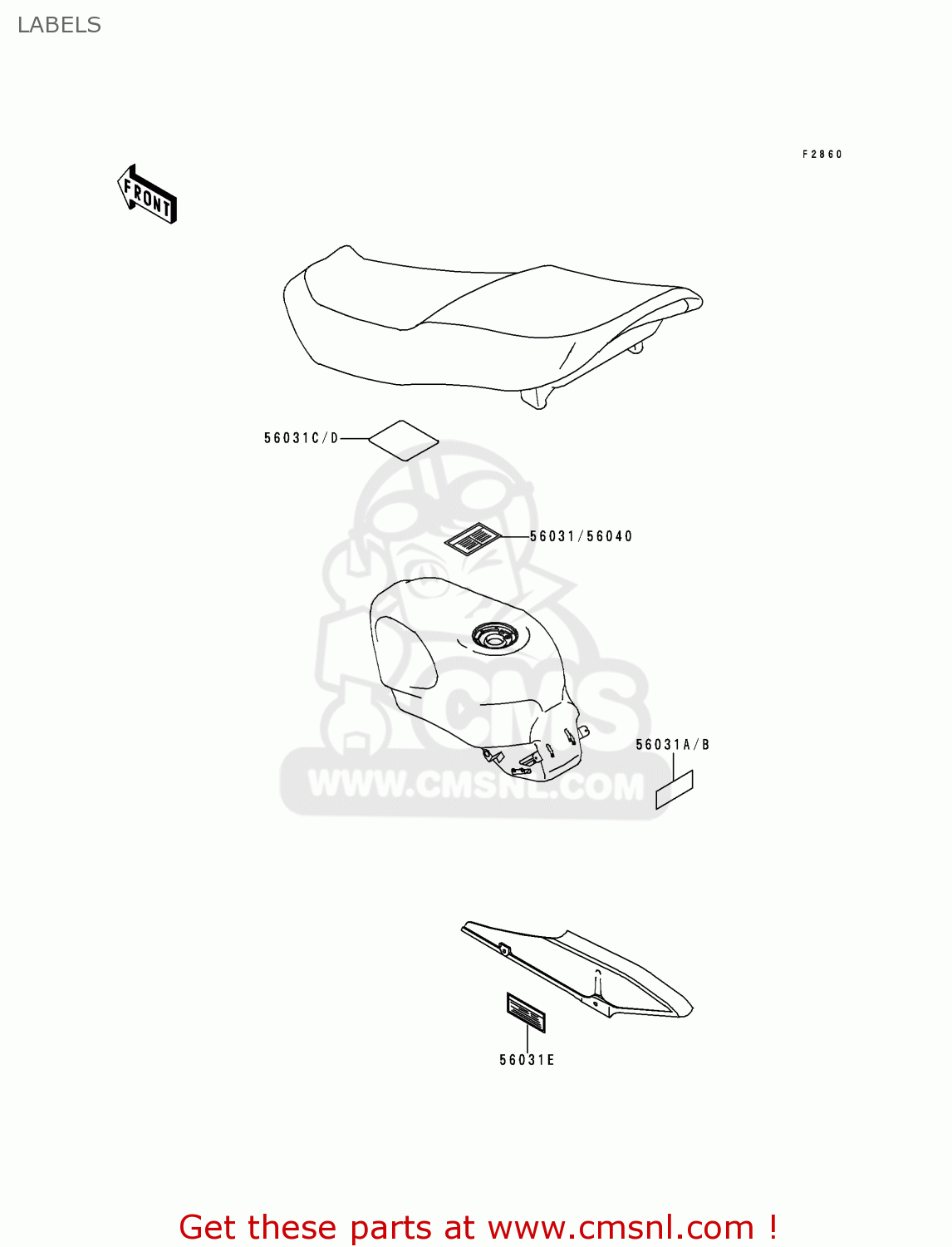 LABELS ZX600E7 ZZR600 1999 EUROPE UK FR NL FG GR IT NR SD