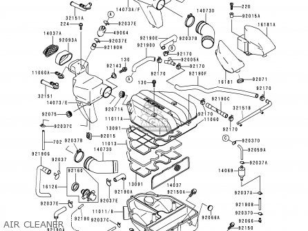 AIR CLEANER - ZX600E7 ZZR600 1999 EUROPE UK FR NL FG GR IT NR SD