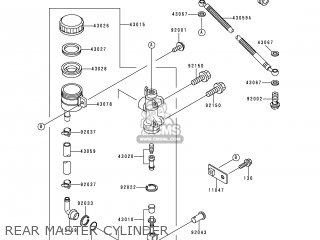 REAR MASTER CYLINDER - ZX600E7 ZZR600 1999 EUROPE UK FR NL FG GR IT NR SD