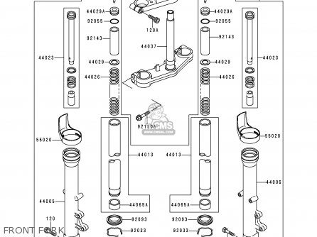 FRONT FORK - ZX600E7 ZZR600 1999 EUROPE UK FR NL FG GR IT NR SD