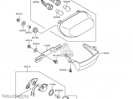 TAILLIGHT(S) - ZX600E7 ZZR600 1999 EUROPE UK FR NL FG GR IT NR SD