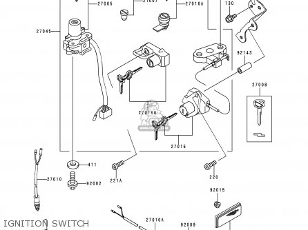 IGNITION SWITCH - ZX600E7 ZZR600 1999 EUROPE UK FR NL FG GR IT NR SD