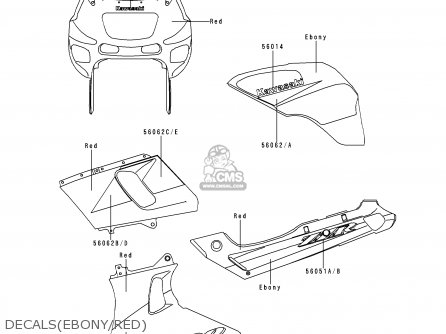 DECALS(EBONY/RED) - ZX600E7 ZZR600 1999 EUROPE UK FR NL FG GR IT NR SD