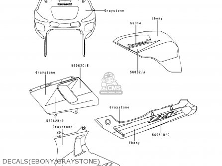 DECALS(EBONY/GRAYSTONE) - ZX600E7 ZZR600 1999 EUROPE UK FR NL FG GR IT NR SD