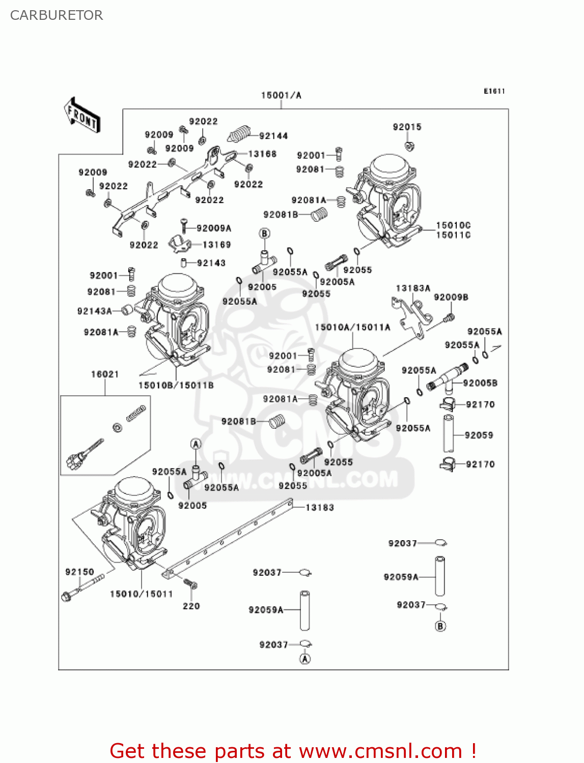 Kawasaki ZX600E8 NINJA ZX6 2000 USA CALIFORNIA CANADA CARBURETOR buy