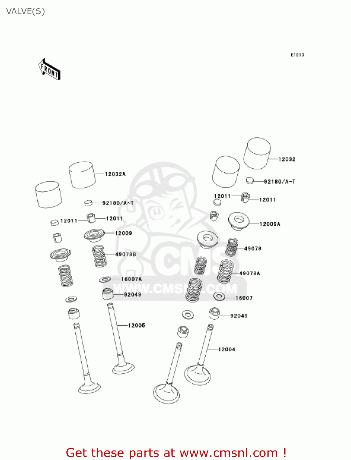 VALVE(S) ZX600E8 NINJA ZX6 2000 USA CALIFORNIA CANADA