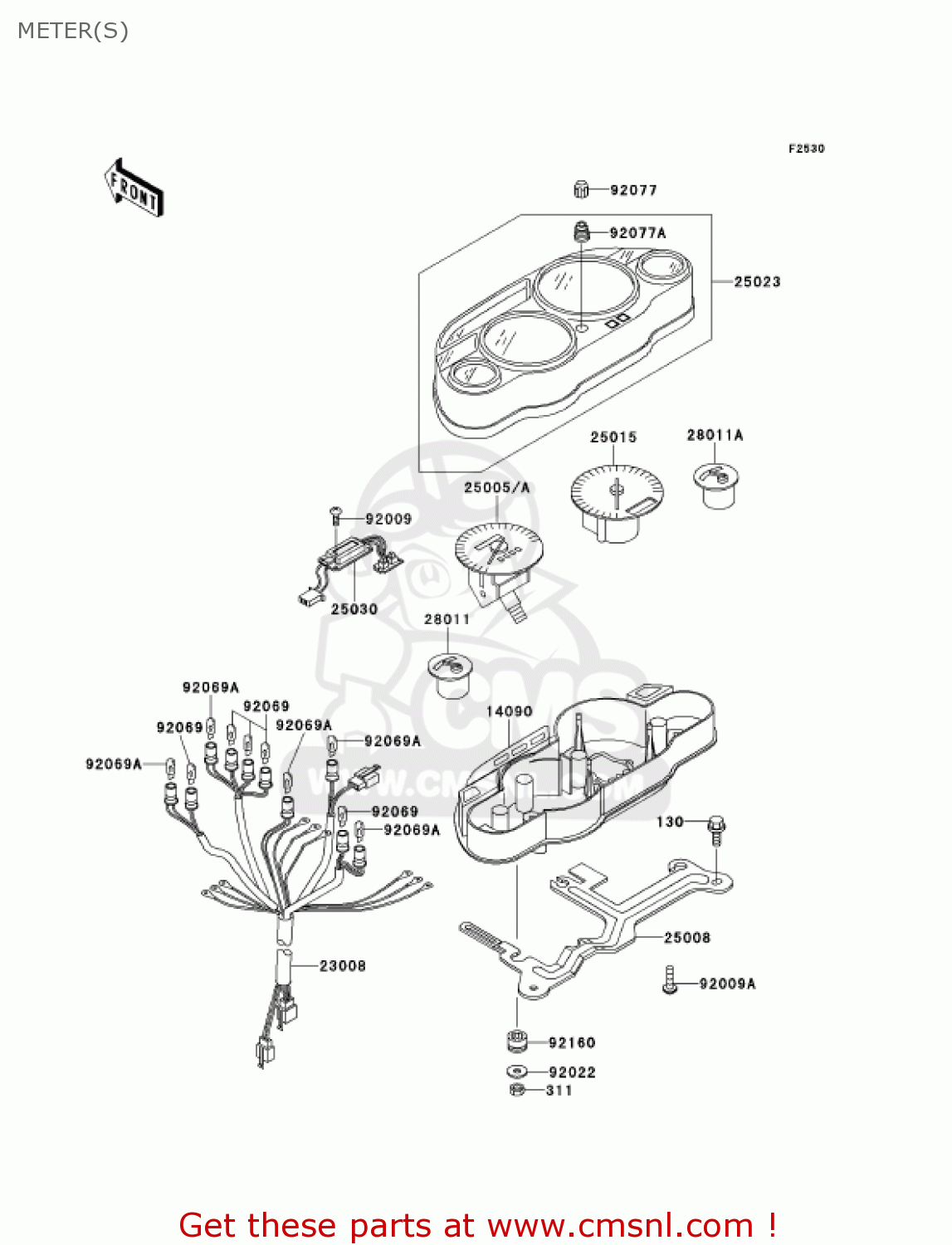 METER(S) ZX600E8 NINJA ZX6 2000 USA CALIFORNIA CANADA