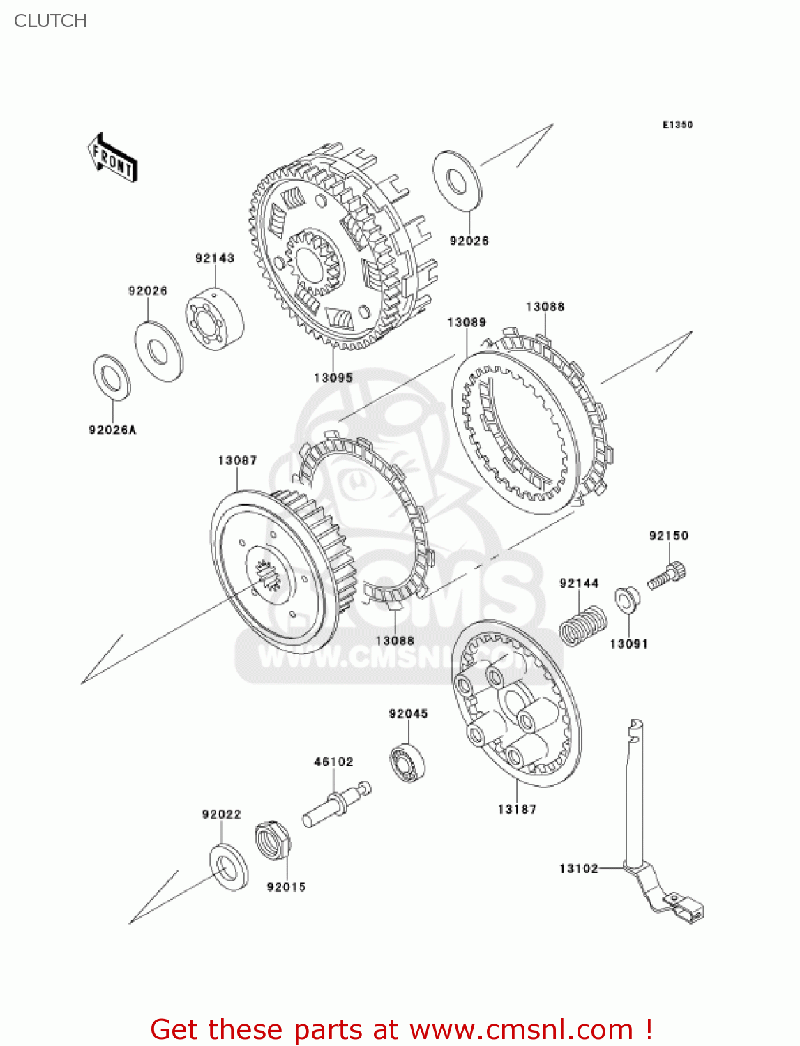 CLUTCH ZX600E8 NINJA ZX6 2000 USA CALIFORNIA CANADA