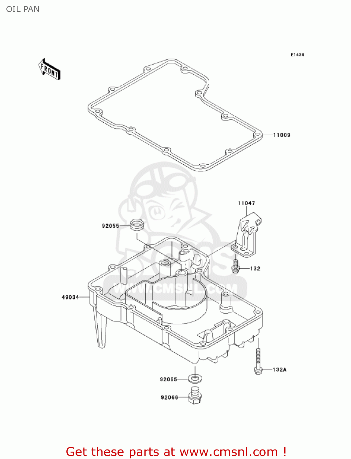 OIL PAN ZX600E8 NINJA ZX6 2000 USA CALIFORNIA CANADA