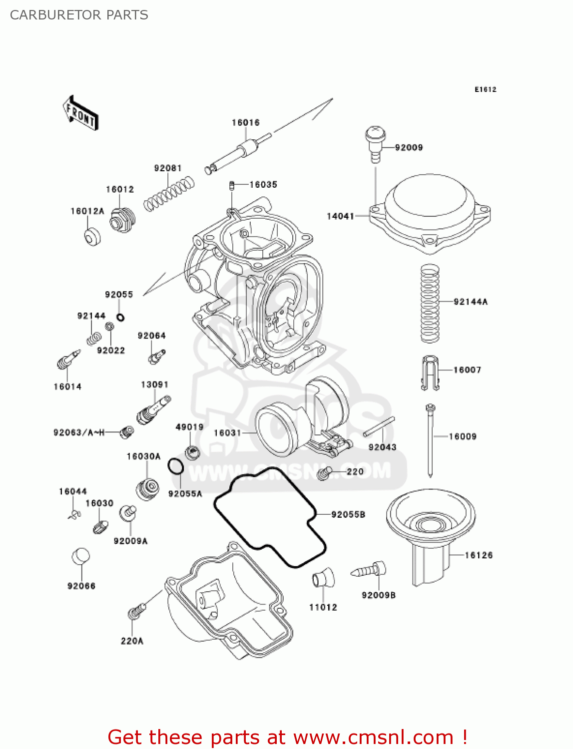 CARBURETOR PARTS ZX600E8 NINJA ZX6 2000 USA CALIFORNIA CANADA