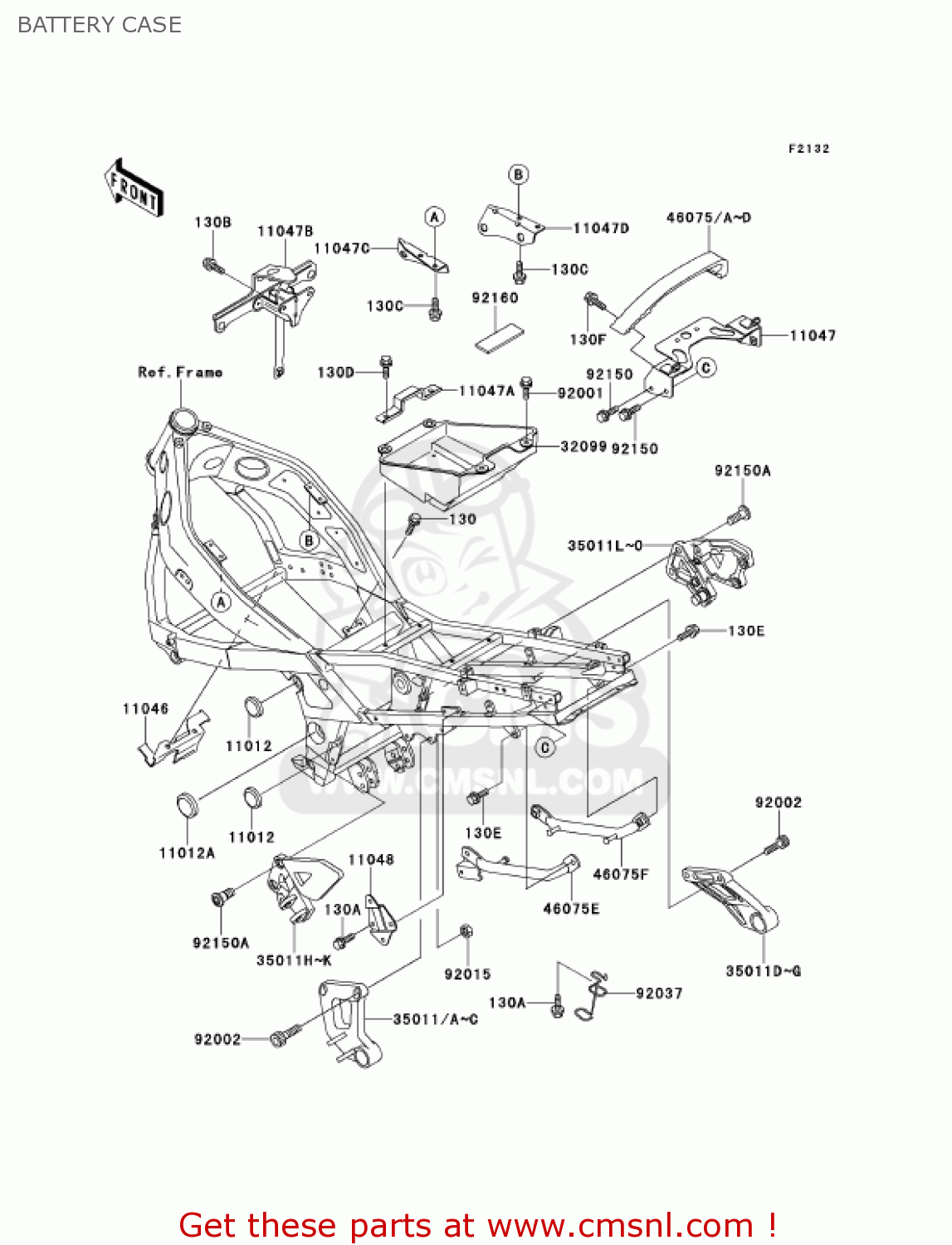 BATTERY CASE ZX600E8 NINJA ZX6 2000 USA CALIFORNIA CANADA
