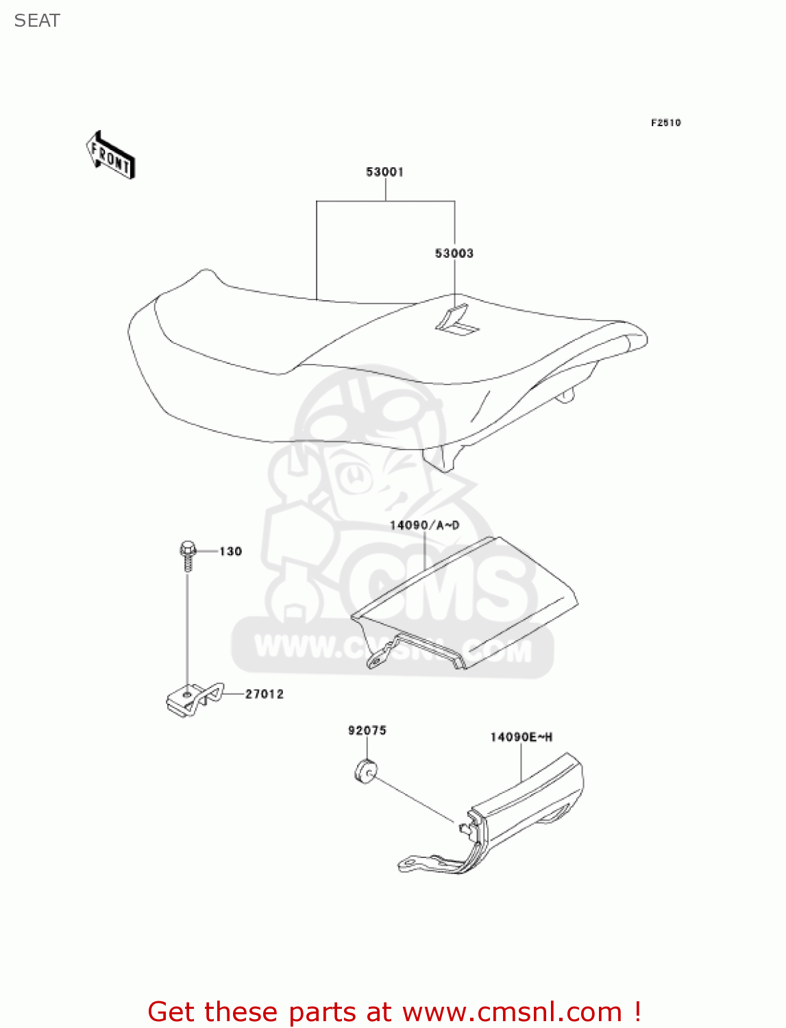 SEAT ZX600E8 NINJA ZX6 2000 USA CALIFORNIA CANADA