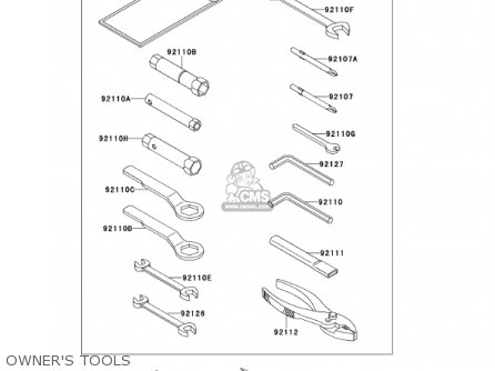 OWNER'S TOOLS - ZX600E8 NINJA ZX6 2000 USA CALIFORNIA CANADA