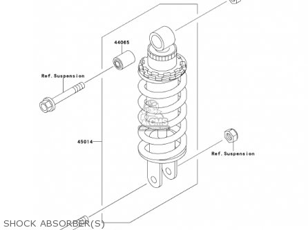 SHOCK ABSORBER(S) - ZX600E8 NINJA ZX6 2000 USA CALIFORNIA CANADA