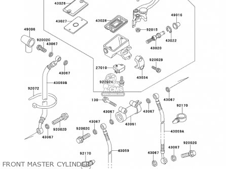 FRONT MASTER CYLINDER - ZX600E8 NINJA ZX6 2000 USA CALIFORNIA CANADA