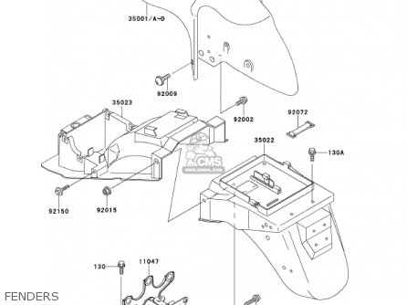 FENDERS - ZX600E8 NINJA ZX6 2000 USA CALIFORNIA CANADA