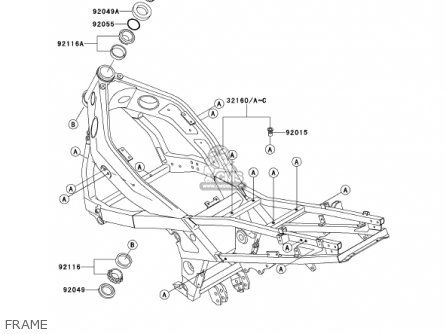 FRAME - ZX600E8 NINJA ZX6 2000 USA CALIFORNIA CANADA