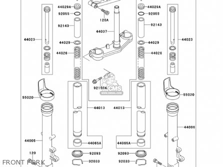 FRONT FORK - ZX600E8 NINJA ZX6 2000 USA CALIFORNIA CANADA