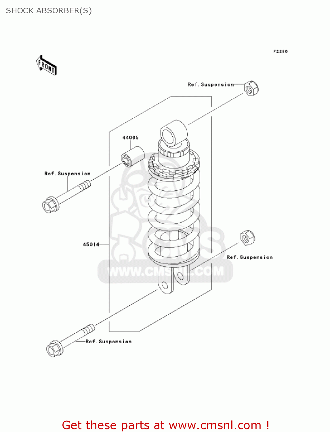 SHOCK ABSORBER(S) ZX600E9 NINJA ZX6 2001 USA CALIFORNIA CANADA