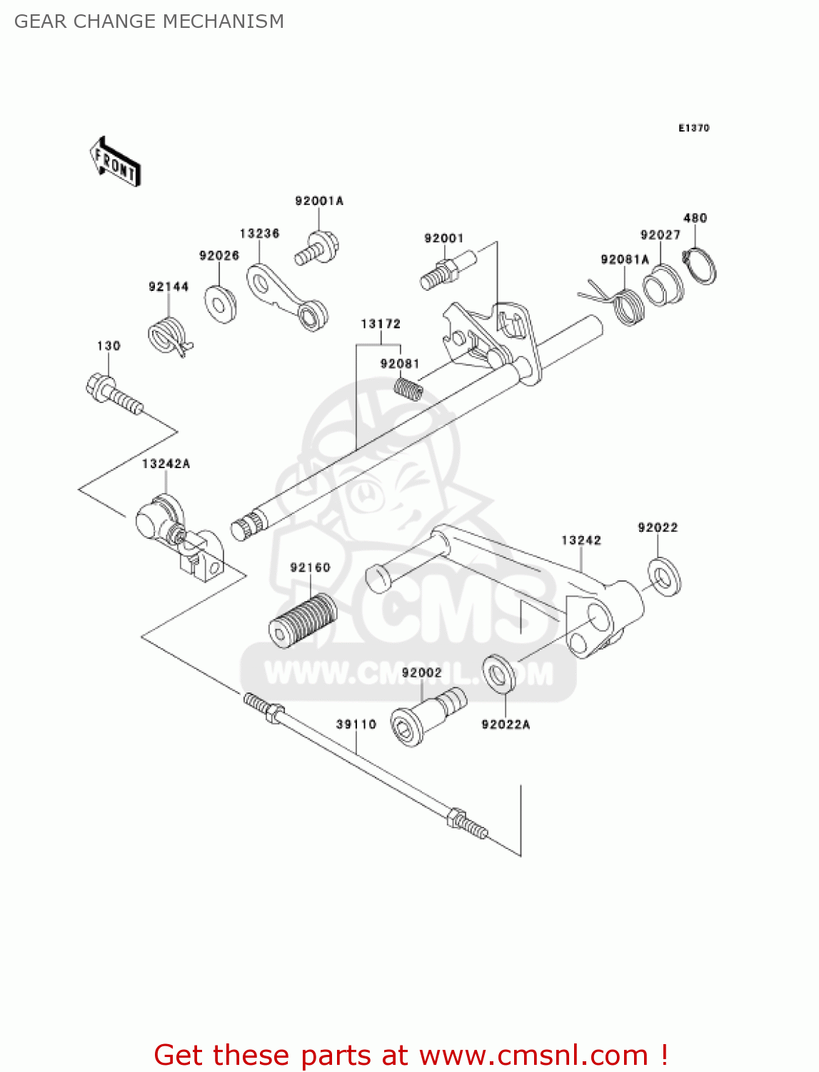GEAR CHANGE MECHANISM ZX600E9 NINJA ZX6 2001 USA CALIFORNIA CANADA