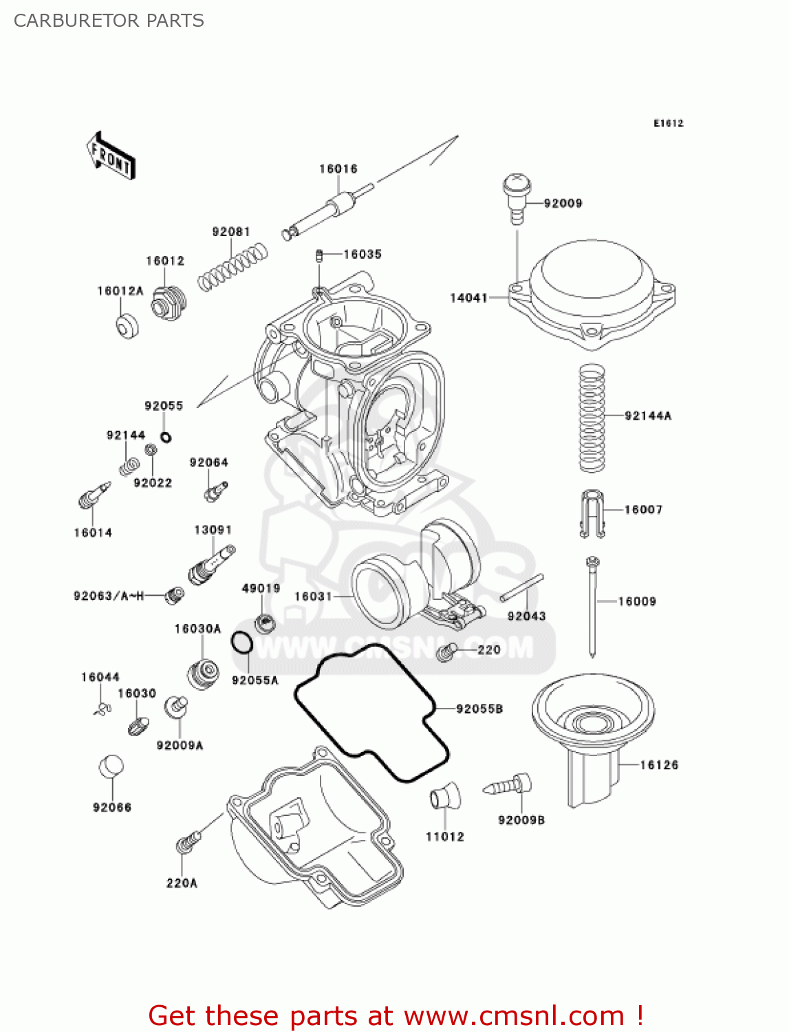 CARBURETOR PARTS ZX600E9 NINJA ZX6 2001 USA CALIFORNIA CANADA