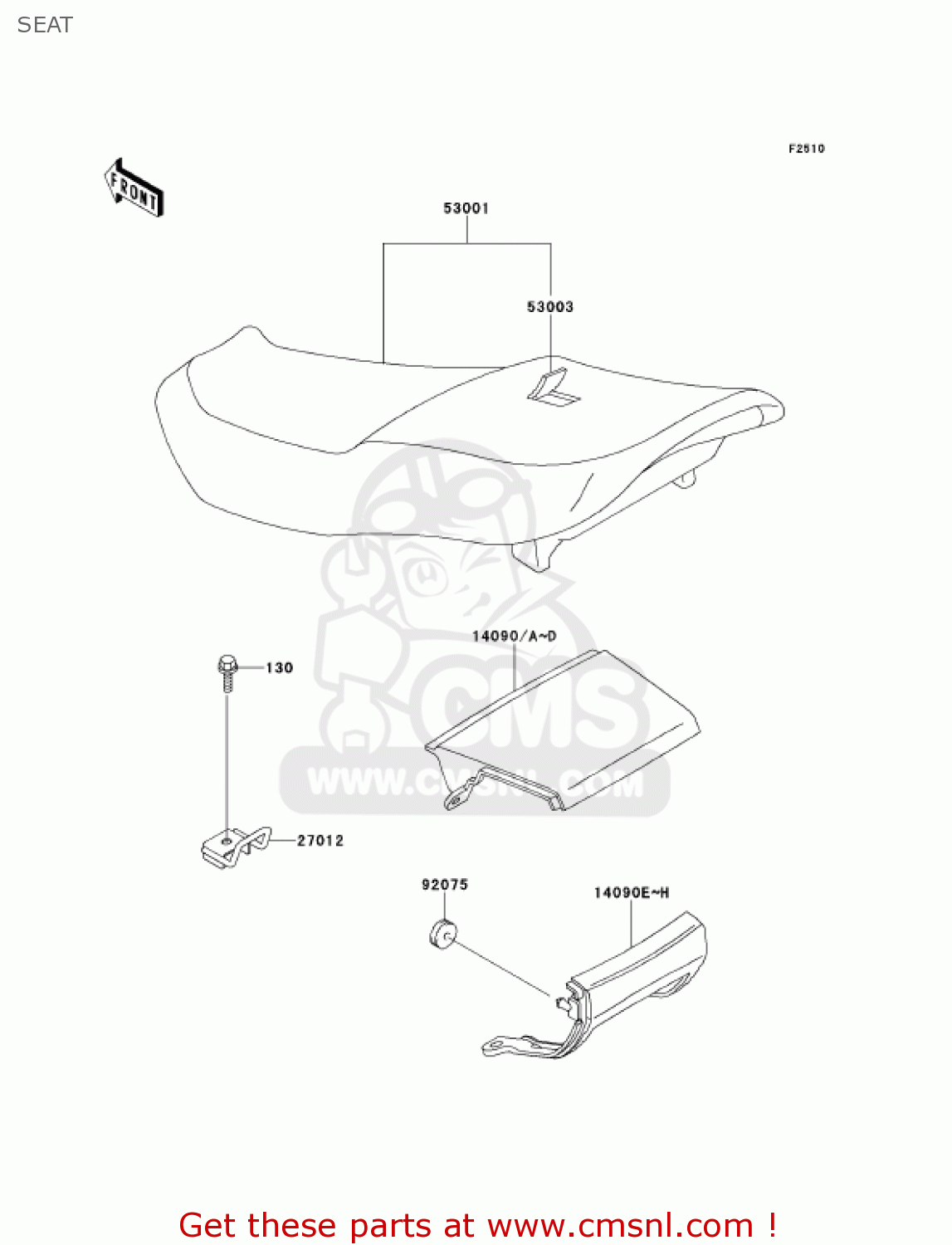 SEAT ZX600E9 NINJA ZX6 2001 USA CALIFORNIA CANADA