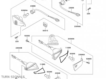 TURN SIGNALS - ZX600E9 NINJA ZX6 2001 USA CALIFORNIA CANADA